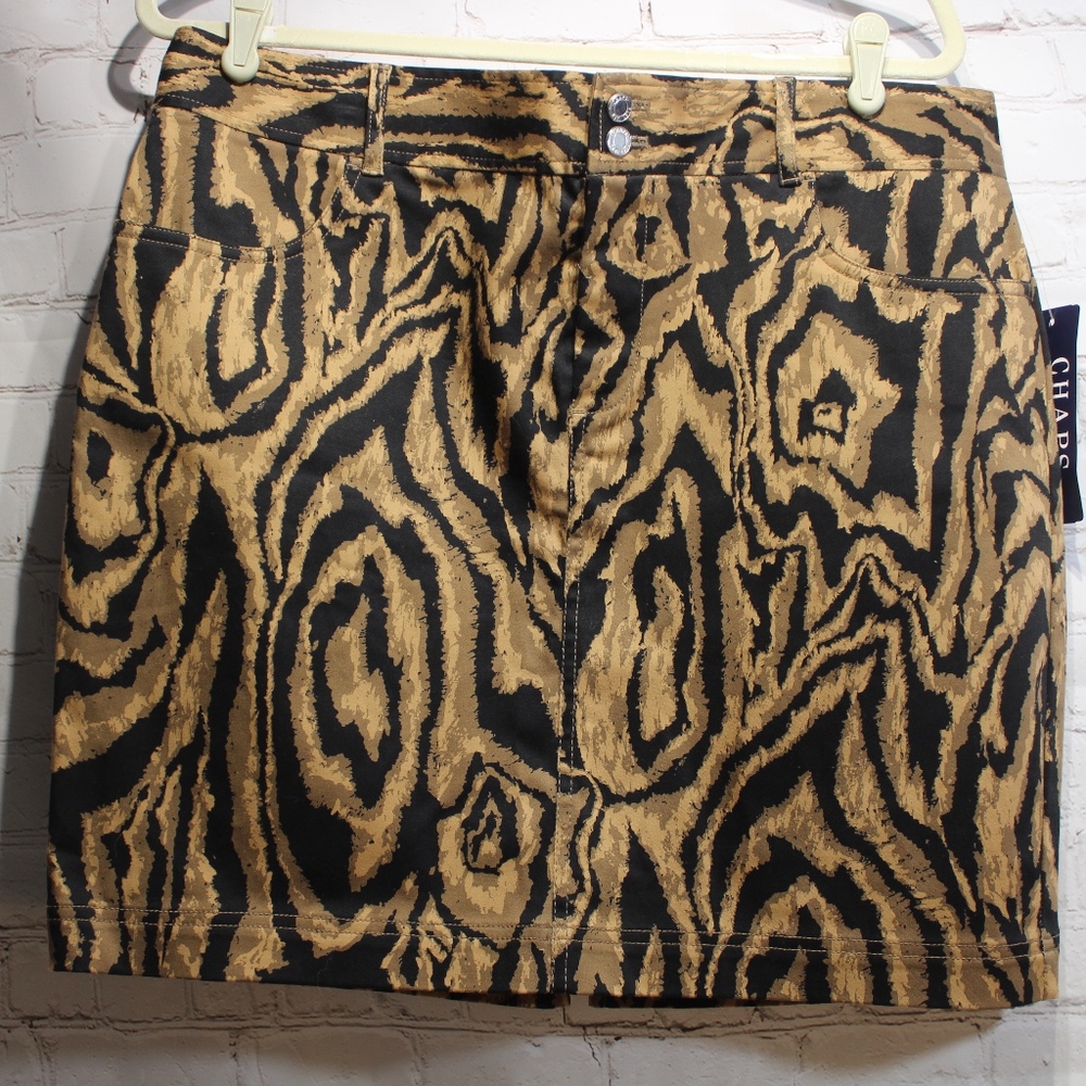 NWT Chaps Petite Womans Animal print skirt sz 14P